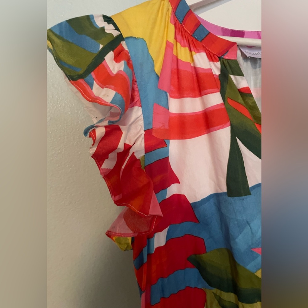 SugarLips Breezy Palms Tiarna
Ruffle Midi Dress Sz. L - Picture 7 of 8